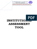 INSTITUTIONAL ASSESSMENT TOOLS (AutoRecovered)