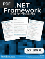 Dot NETFramework Notes For Professionals