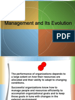 Management and its evolution
