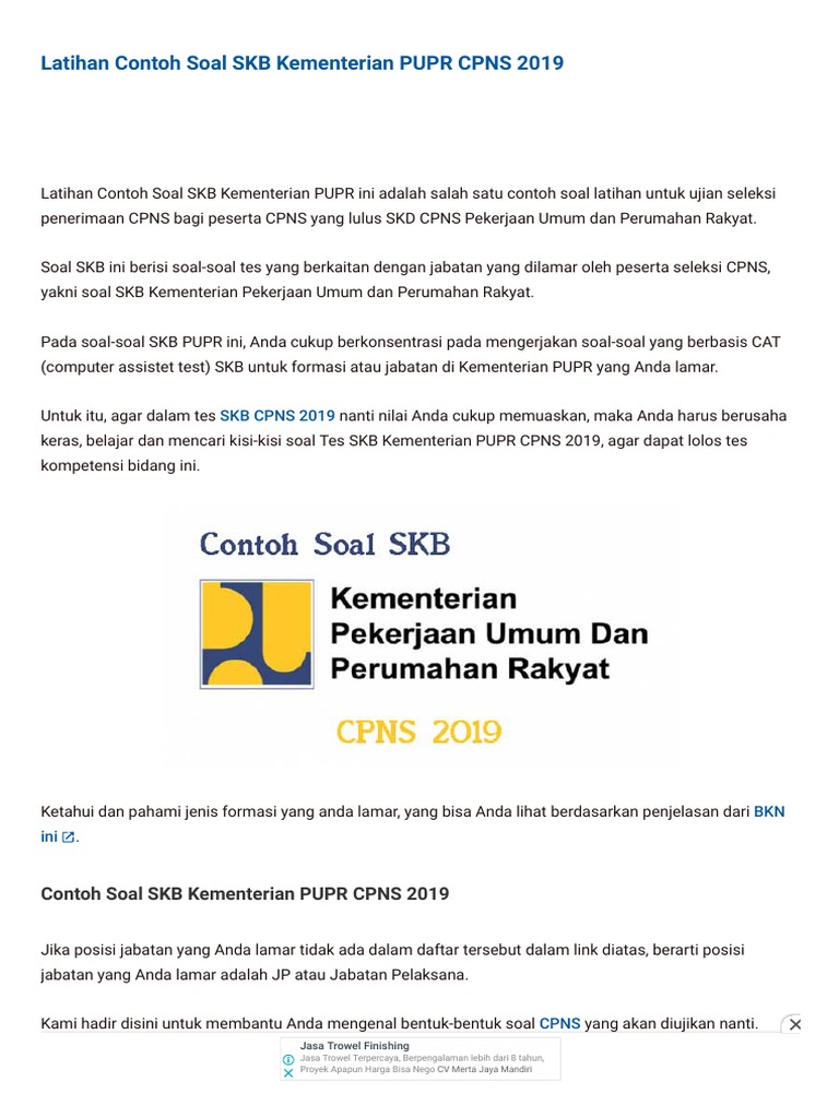 Latihan Contoh Soal SKB Kementerian PUPR CPNS 2019200156.pdf