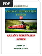 Railway Reservation System