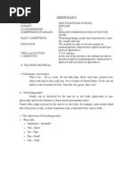 Download LESSON PLAN Describing People by Benediktus R Rattu SN44369399 doc pdf