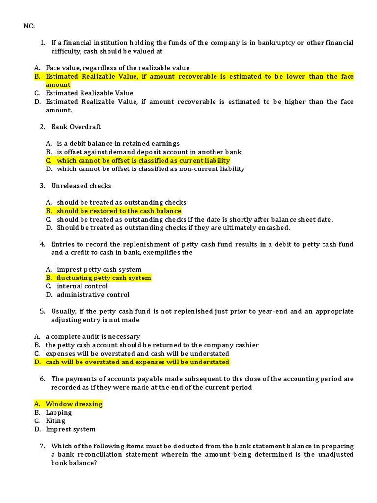 Cash Management and Reconciliation Guide | PDF | Deposit Account | Cheque