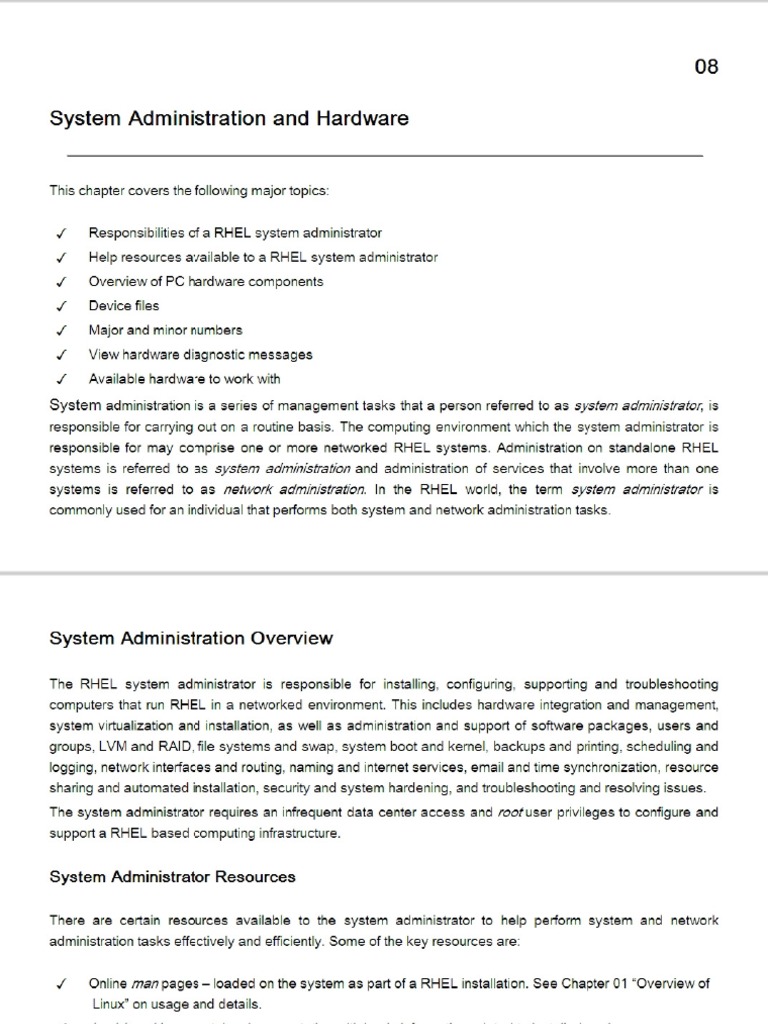 System Administration and Hardware | PDF