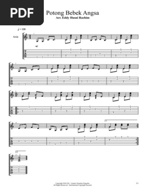 Potong Bebek Angsa Tablature Chordophones Musical Compositions