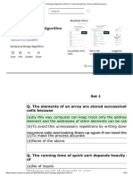 Analysis & Design Algorithm MCQ's - Time Complexity - Array Data Structure