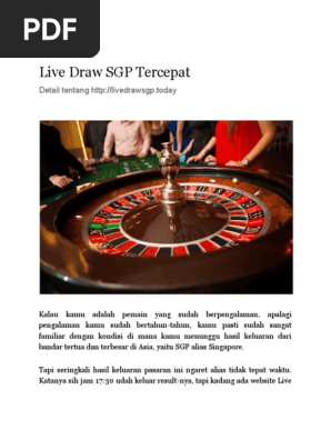 4 Hal Penting Tentang Live Draw Singapore Pdf