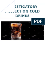 Chemistry Project On Cold Drinks - Class 12th