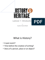 Introduction To History and Heritage