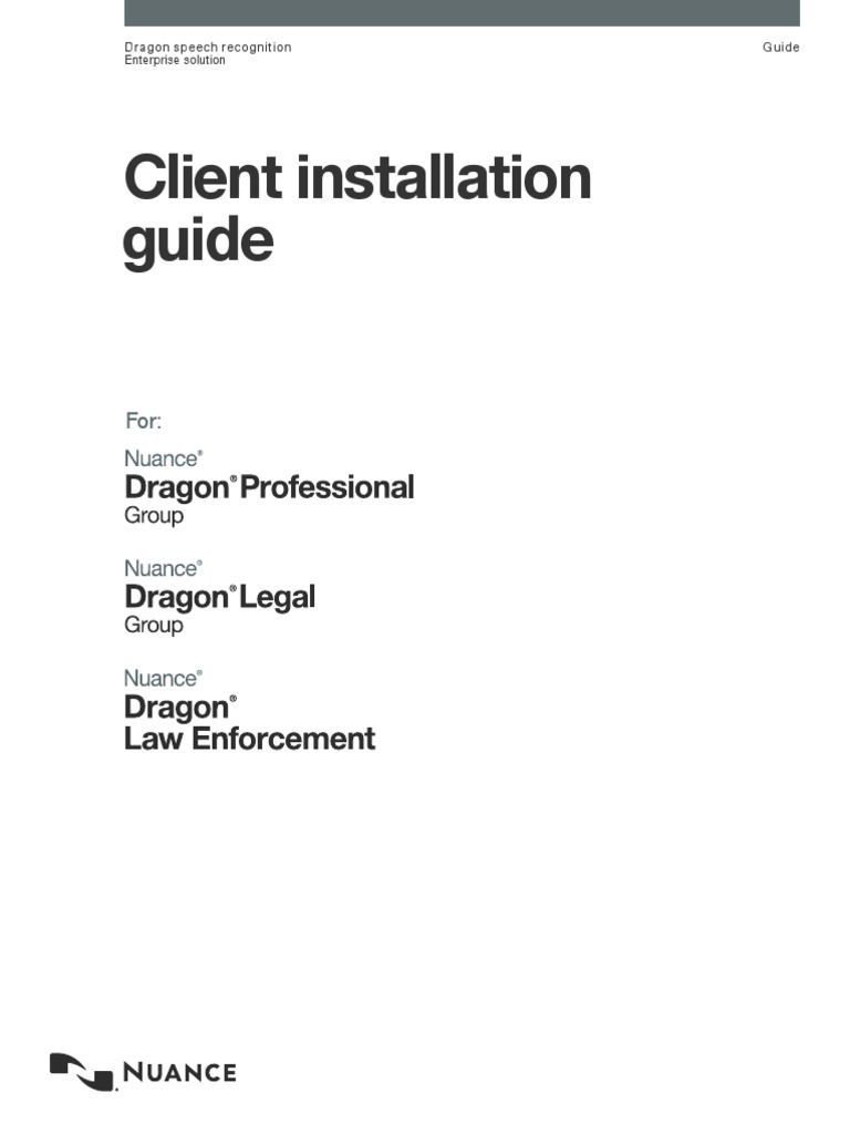 Dragon Group Client Install Guide v15.5 en Us | PDF | Password | Remote ...