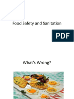 Food Safety and Sanitation