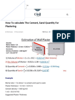 How To Calculate The Cement, Sand Quantity For Plastering - Engineering Discoveries PDF