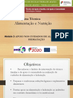 Módulo 2 - APOIO NOS CUIDADOS DE ALIMENTAÇÃO E HIDRATAÇÃO - Alimentação e Nutrição