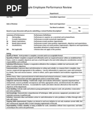 Sample Employee Performance Review (1)