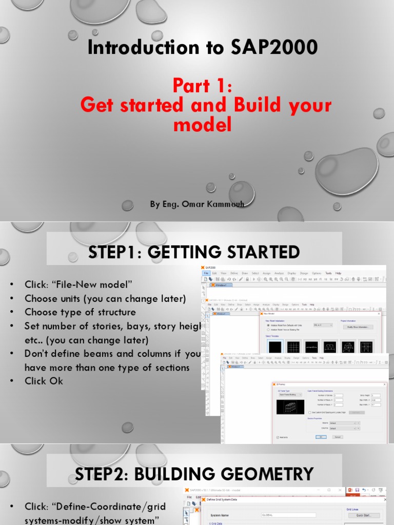 SAP2000 (Part 1) - Get Started and Build Your Model PDF | PDF | Beam ...