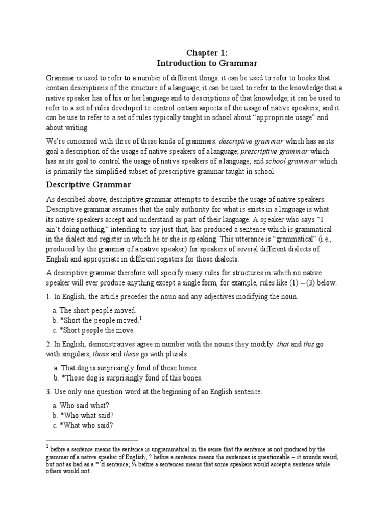 Chapter 1 PDF | PDF | Grammar | English Language