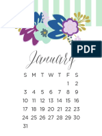 2016 Free Printable Calendar PDF