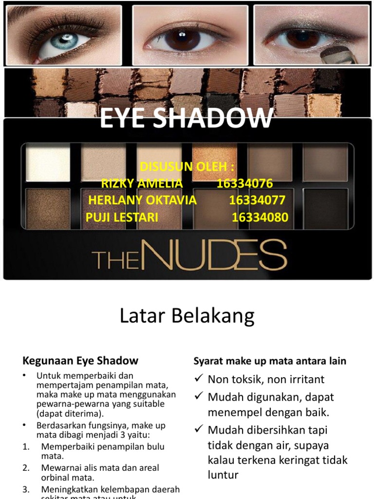 Fungsi dan Syarat Eye Shadow | PDF