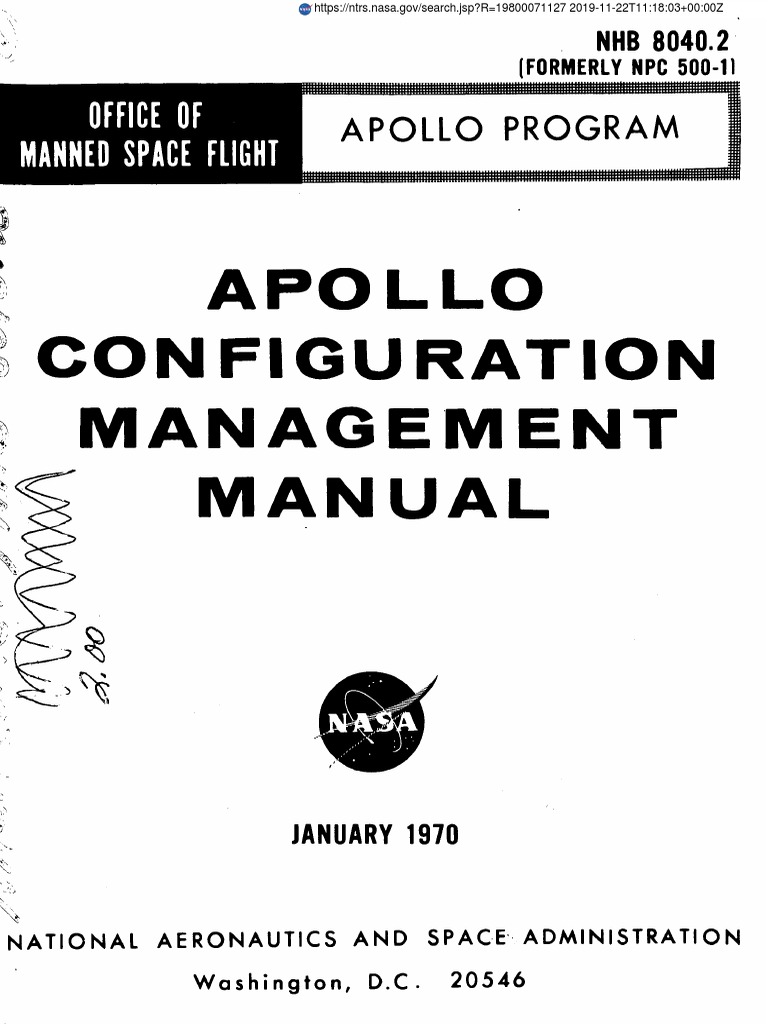 Apollo Configuration Management Manual | PDF | Specification (Technical ...