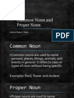 Proper Noun and Common Noun
