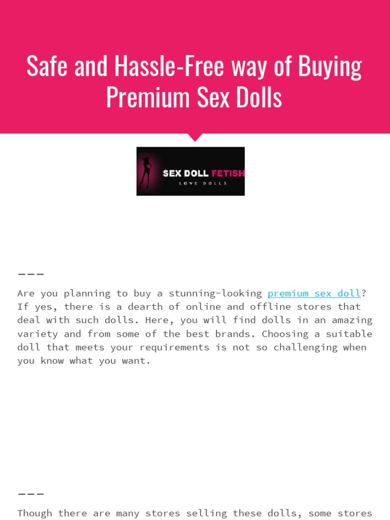 real feel sex doll Guide to Buying Premium Sex Dolls | PDF | Retail