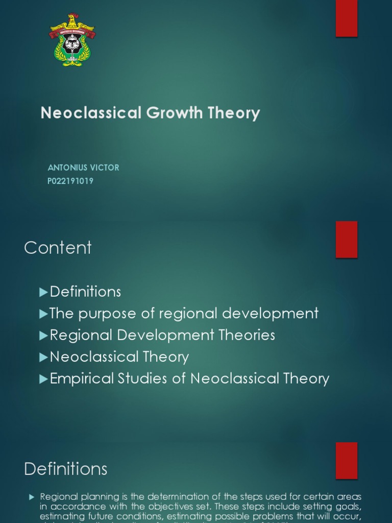 Neoclassical Growth Theory Overview | PDF | Economic Growth | Labour ...