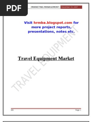 Marketing Project on Indian Luggage Industry