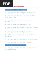 Java Programs for Practice