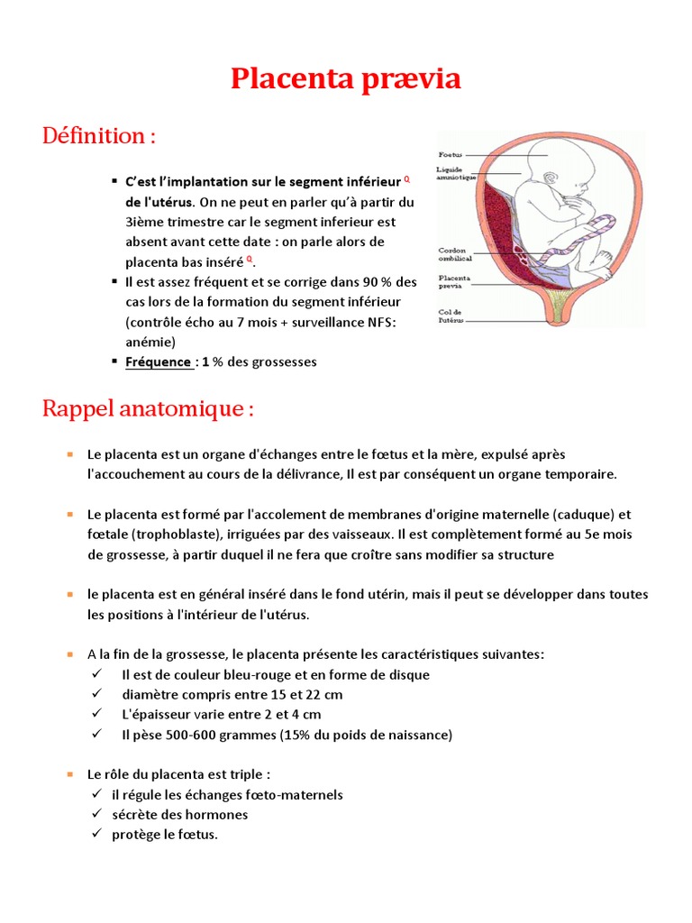 Placenta Praevia Pdf Placenta Uterus