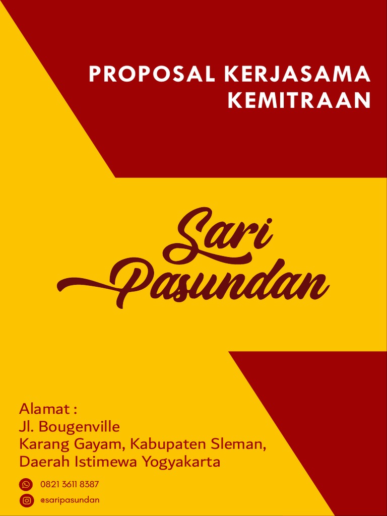 Proposal Kemitraan Kue Sari Pasundan | PDF
