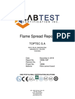 ASTM E84 Flame Spread Report - 18586 - Final With MSDS PDF