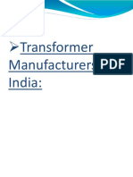 Transformer Manufacture