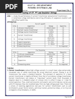 1.testing of CT, PT and Insulator Strings