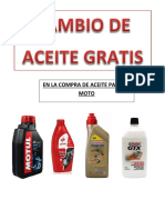 Cambio de Aceite Gratis