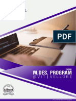 M.Des. at VIT Vellore - Ebrochure 2018