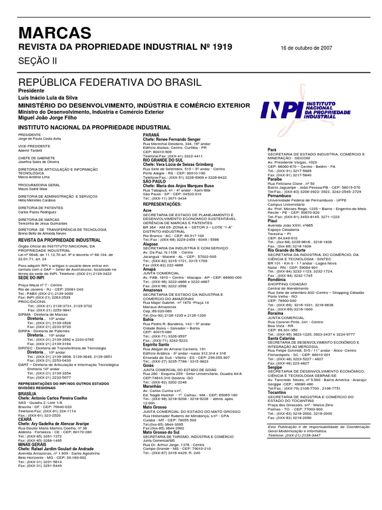 Marcas1919 PDF, PDF, Rio de Janeiro