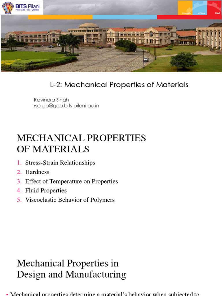 L2 Mechanical Properties of Materials 1563623940062 | PDF | Deformation ...