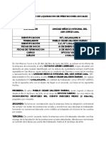 Acuerdo de Pago de Liquidación de Prestaciones Sociales. 