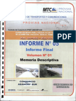Informe 05 - Vol 01 - Memoria Descriptiva PDF