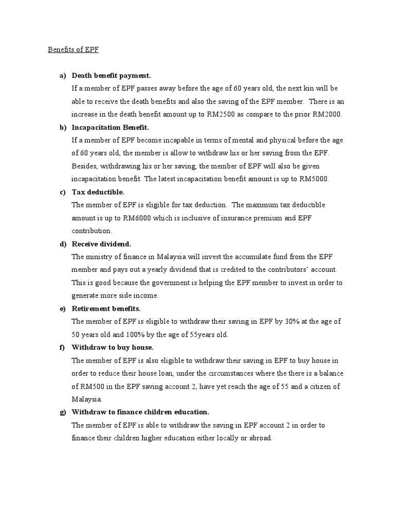 EPF Benefits Overview and Claims | PDF | Employment | Saving