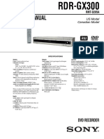 RDR-GX300 Service Manual