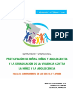 Sistematización II Seminario Internacional de Participación de Niñas, Niños y Adolescentes y ODS 16.2 - 12 Noviembre 2019
