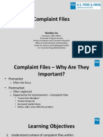 Complaint Files - Printable Slides