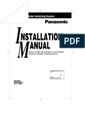 PANASONIC KX-T7020 Telcom Instalation and User Guide 