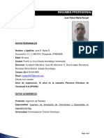 Perfil profesional Ingeniero Petróleo José Maita