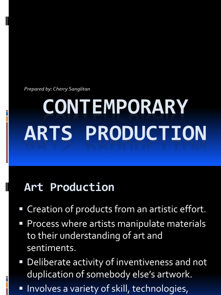 Contemporary Arts Production PDF Creativity Design