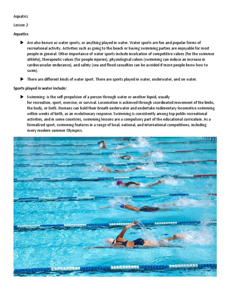 An InDepth Look at Aquatic Sports Exploring the Variety of Activities