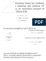 Para dimensionar tanto los módulos como las baterías