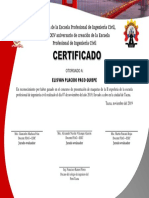 Certificado de Concurso Aniversario Ing Civil 2019