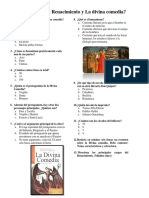 Literatura Cuestionario Divina Comedia y Renacimiento SR PDF